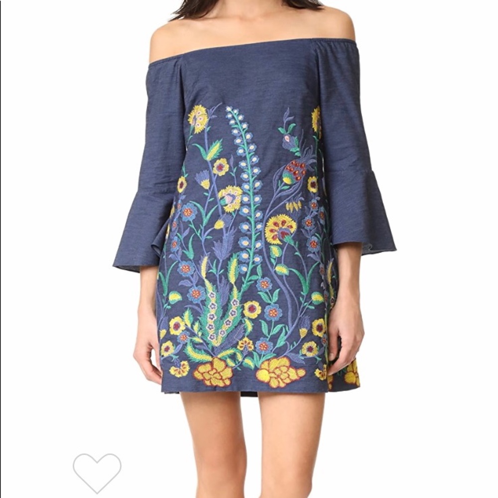 Alice + Olivia Kyra Embroidered Dress New